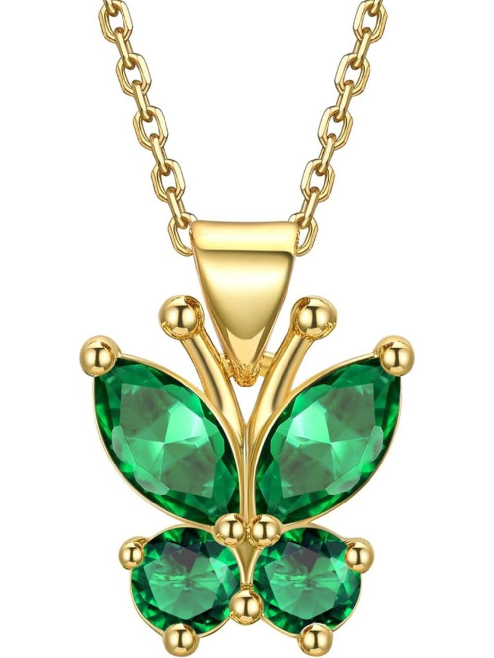 Charming Butterfly Birthstone Necklace for Women, Dazzling Silver/Gold Choker